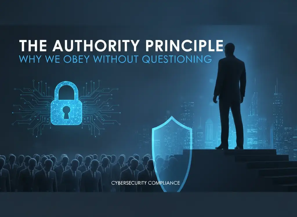 authority principle security, obeying without questioning, authority social engineering